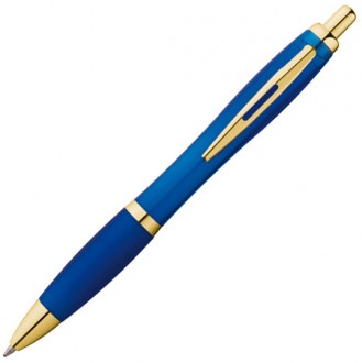 Długopis plastikowy ze złotym klipem