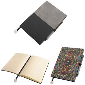 Notes A5 w kropki i długopis REPORTER Pierre Cardin