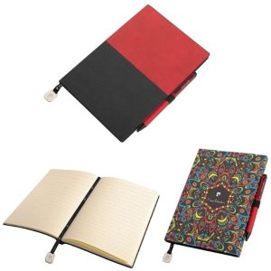Notes A5 w kropki i długopis REPORTER Pierre Cardin