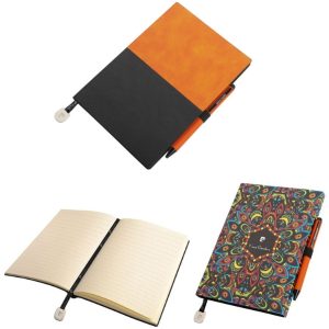 Notes A5 w kropki i długopis REPORTER Pierre Cardin