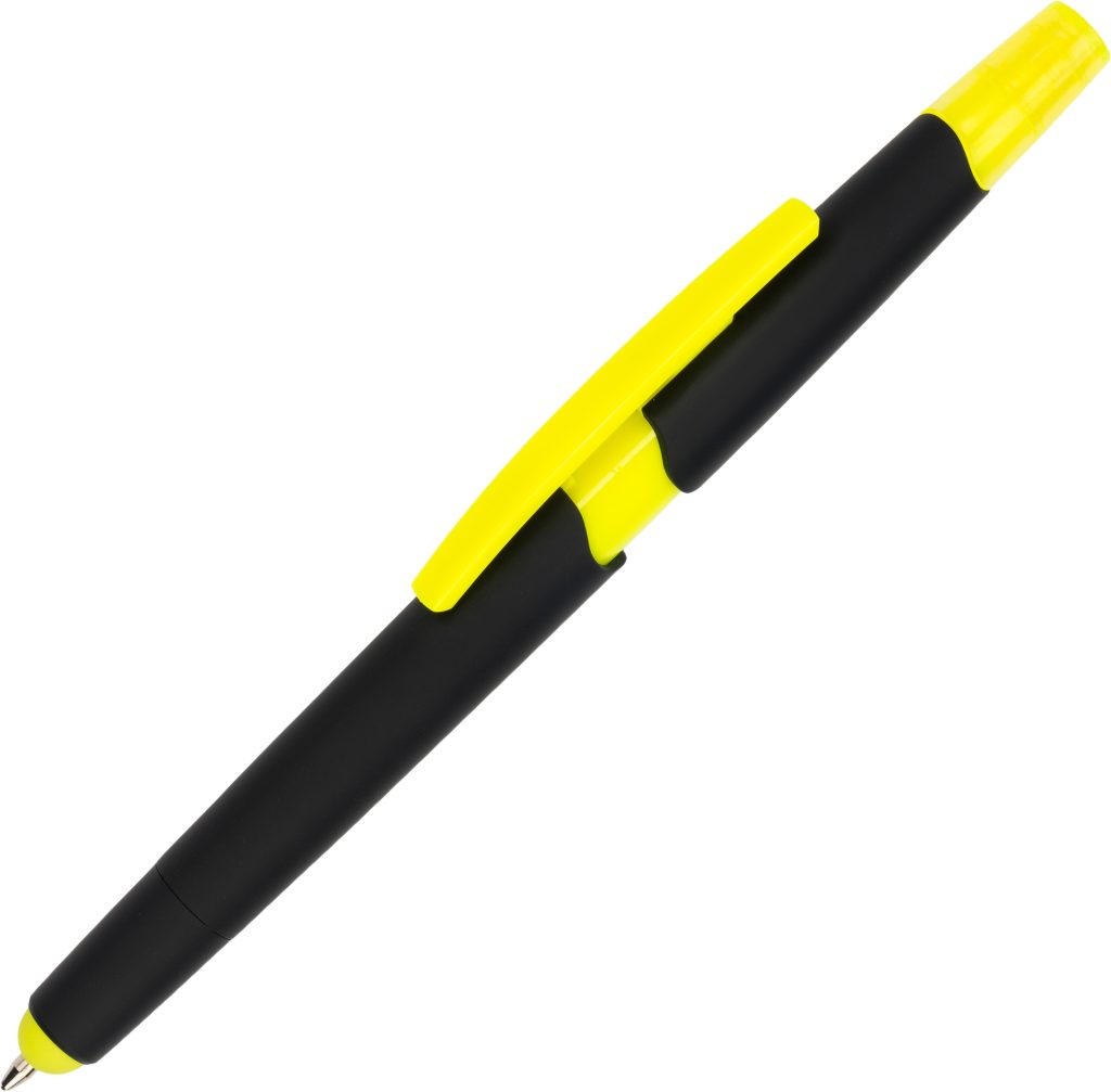 Długopis plastikowy z zakreślaczem touch pen