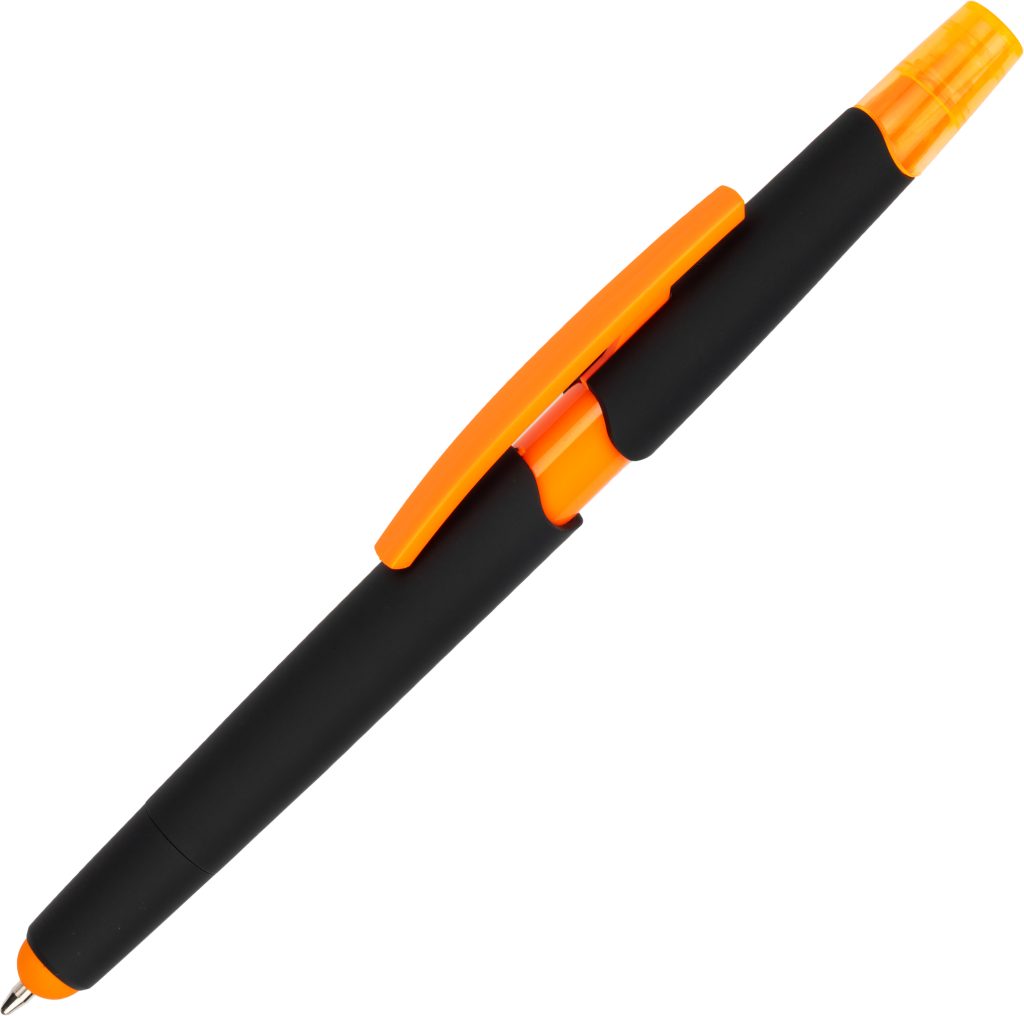 Długopis plastikowy z zakreślaczem touch pen