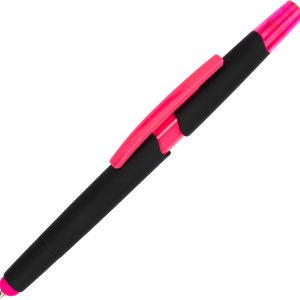 Długopis plastikowy z zakreślaczem touch pen