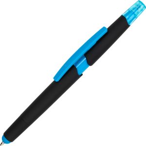 Długopis plastikowy z zakreślaczem touch pen