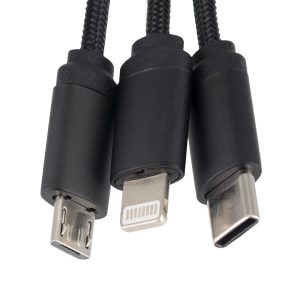 Kabel 3w1 z podświetlanym logo