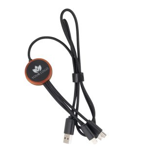 Kabel 3w1 z podświetlanym logo