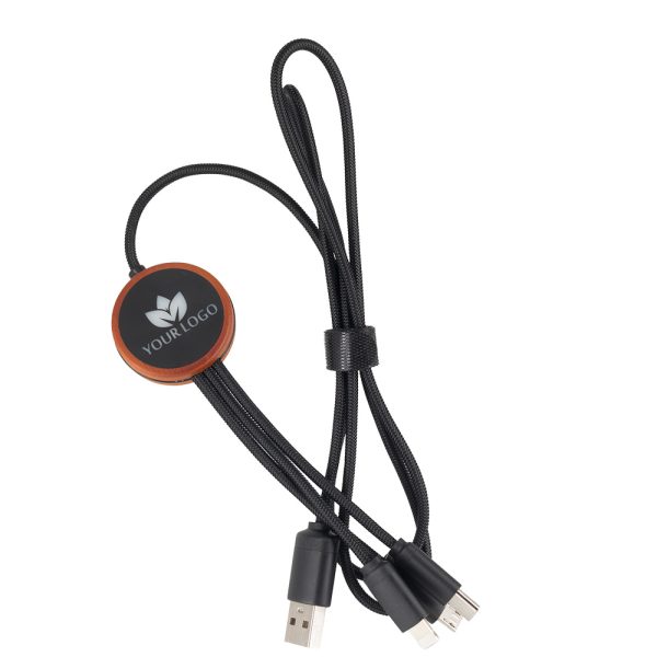 Kabel 3w1 z podświetlanym logo