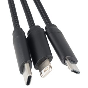kabel z ładowarką indukcyjną 4w1 z podświetlanym logo w drewnianej obudowie – i5w