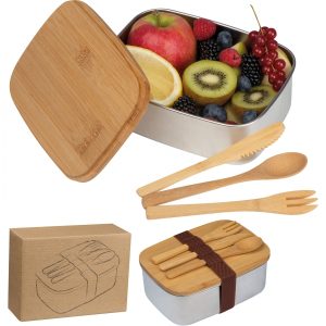 Lunch box ze sztućcami 950 ml