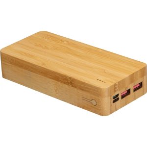 Power bank 20000 mAh bambusowy