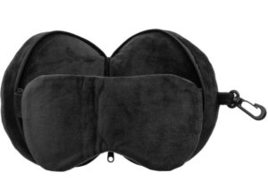 Poduszka podróżna i opaska na oczy z logo